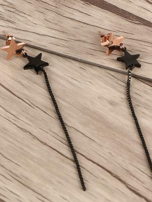 black brass drop earring - 17518318 - Standard Image - 2