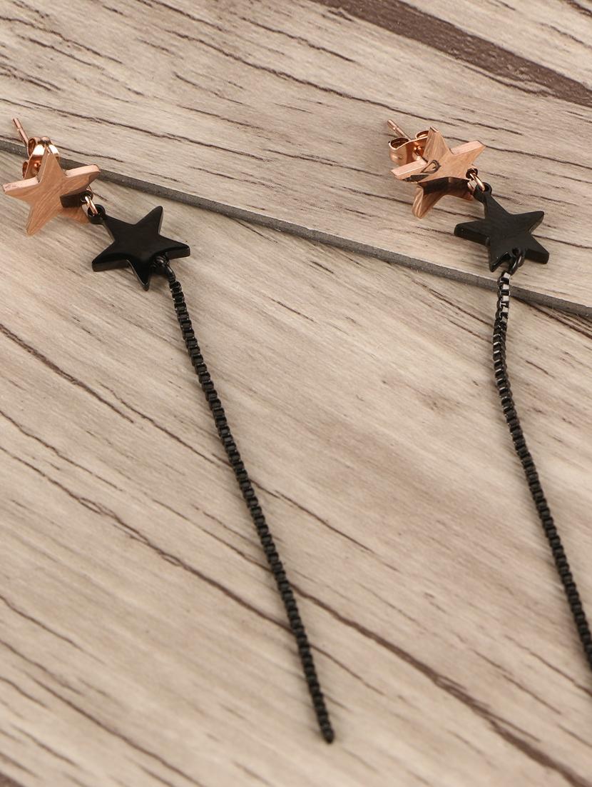 black brass drop earring - 17518318 - Zoom Image - 2