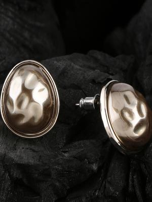 silver brass studs earring - 17518328 - Standard Image - 2