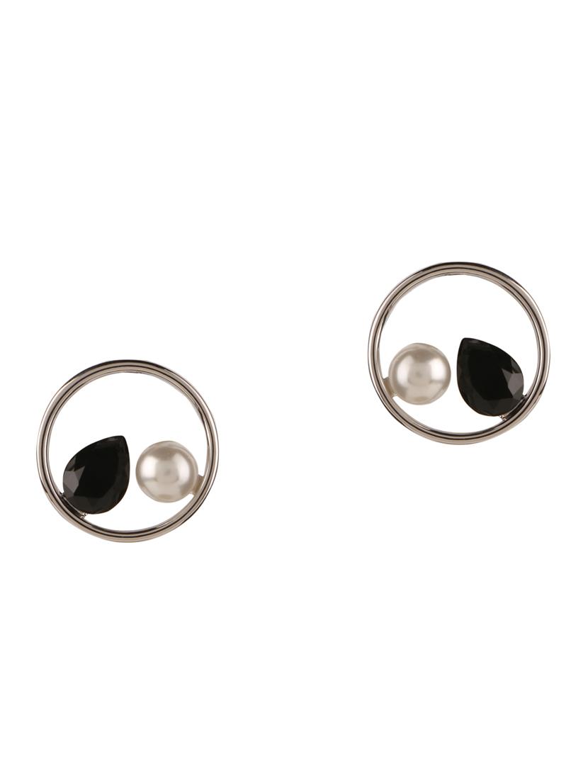 silver brass studs earring - 17518329 - Zoom Image - 1