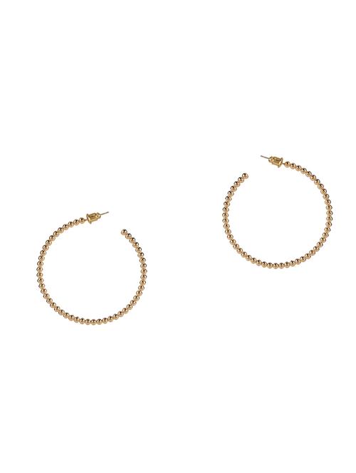 gold brass hoop earring - 17518333 - Standard Image - 1