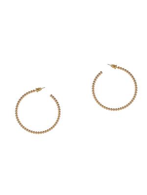 gold brass hoop earring - 17518333 - Standard Image - 2