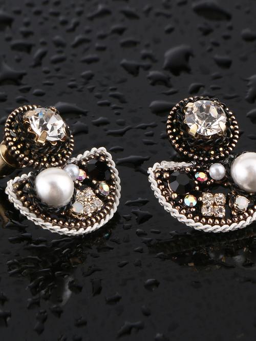 black brass drop earring - 17518335 - Standard Image - 1