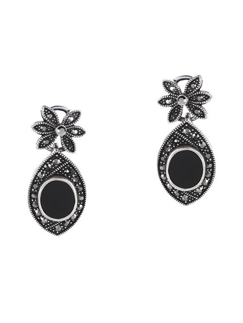 black brass drop earring - 17518344 - Standard Image - 1