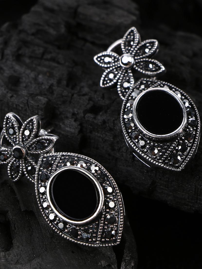 black brass drop earring - 17518344 - Zoom Image - 2