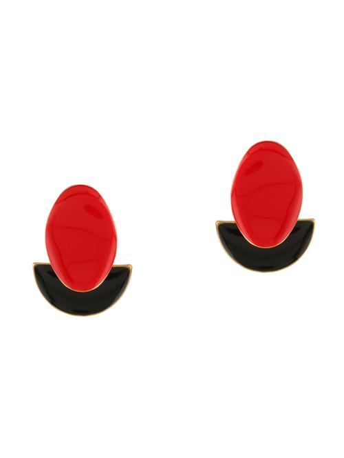 red brass studs earring - 17518346 - Standard Image - 1