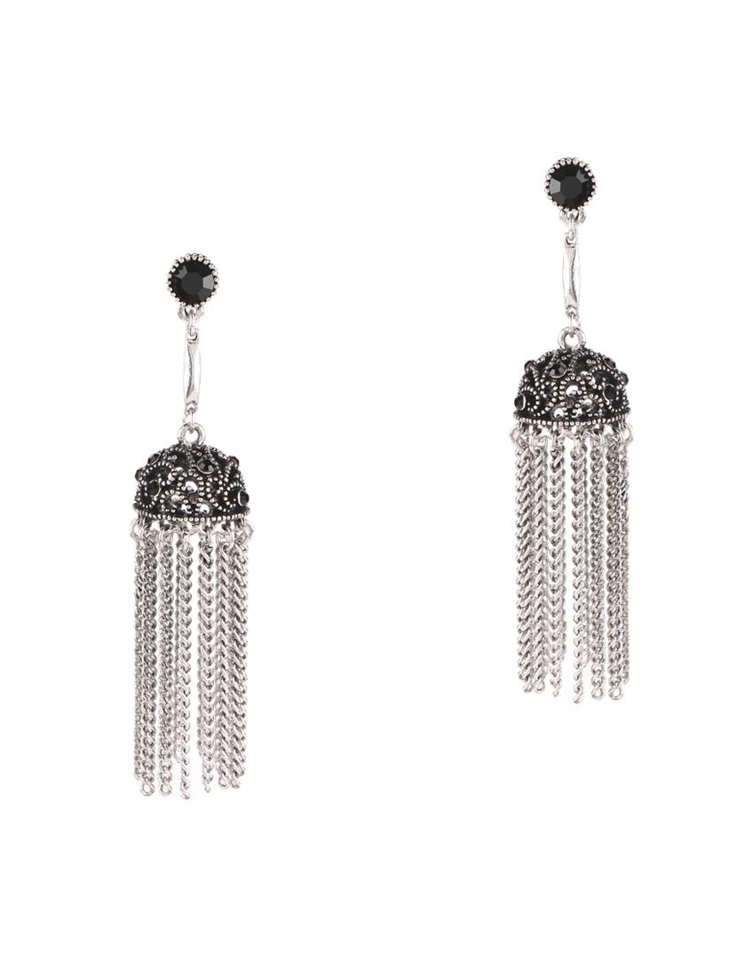 silver brass jhumka earring - 17518349 - Zoom Image - 2