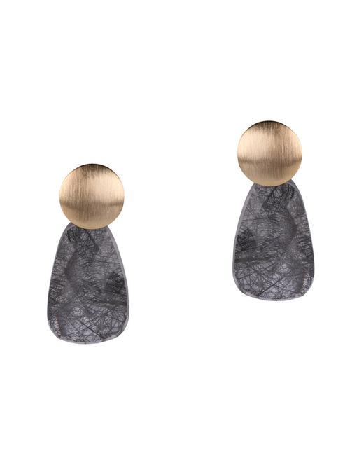 black brass drop earring - 17518353 - Standard Image - 1
