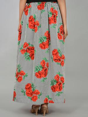 high rise flared skirt - 17519307 - Standard Image - 3