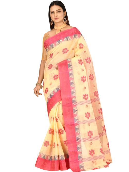 self design tant saree - 17519642 - Very Small Image - 1