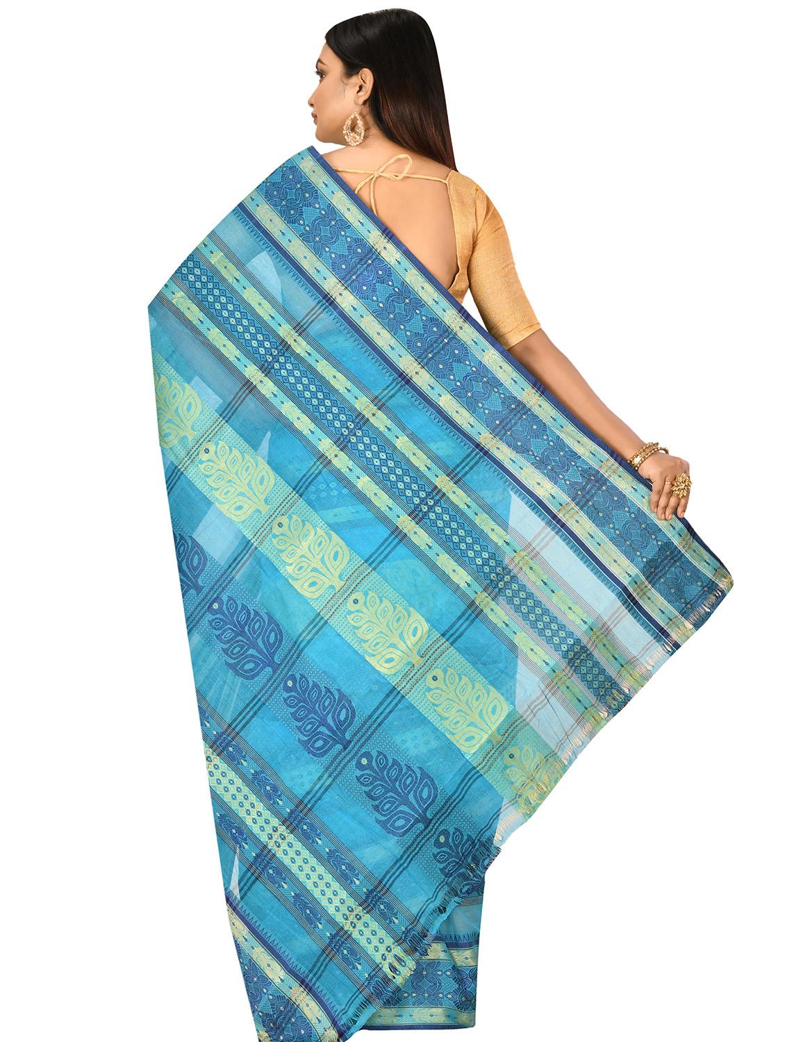 self design tant saree - 17519643 - Zoom Image - 2