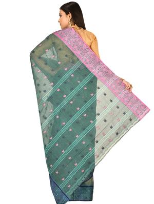 self design tant saree - 17519648 - Standard Image - 2