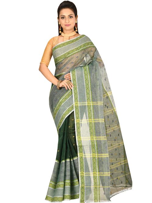 self design tant saree - 17519653 - Standard Image - 1