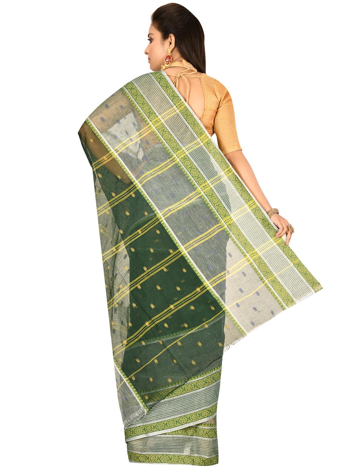 self design tant saree - 17519653 - Zoom Image - 2