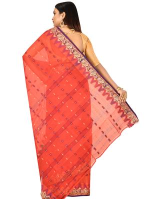 self design tant saree - 17519661 - Standard Image - 2