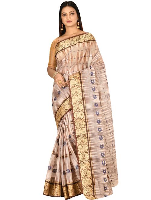 self design tant saree - 17519667 - Standard Image - 1