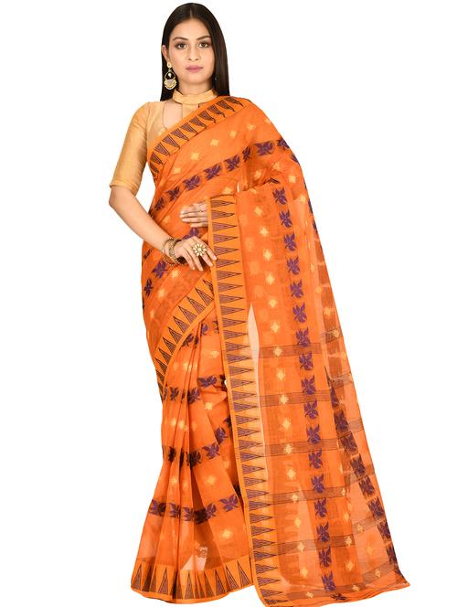 self design tant saree - 17519674 - Standard Image - 1