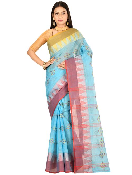 self design tant saree - 17519681 - Standard Image - 1