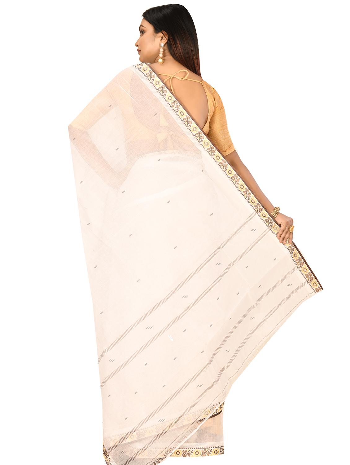 self design tant saree - 17519684 - Zoom Image - 2