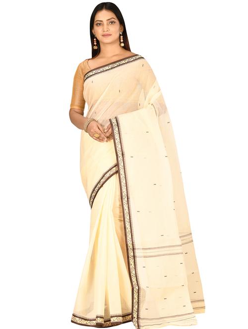 self design tant saree - 17519686 - Standard Image - 1