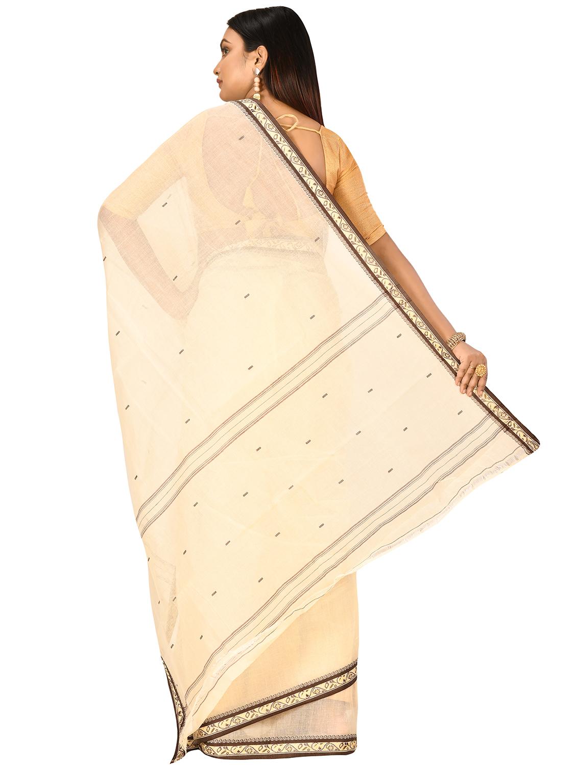 self design tant saree - 17519686 - Zoom Image - 2