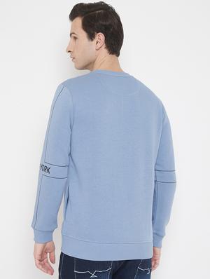 light blue chest print sweatshirt - 17520082 - Standard Image - 3