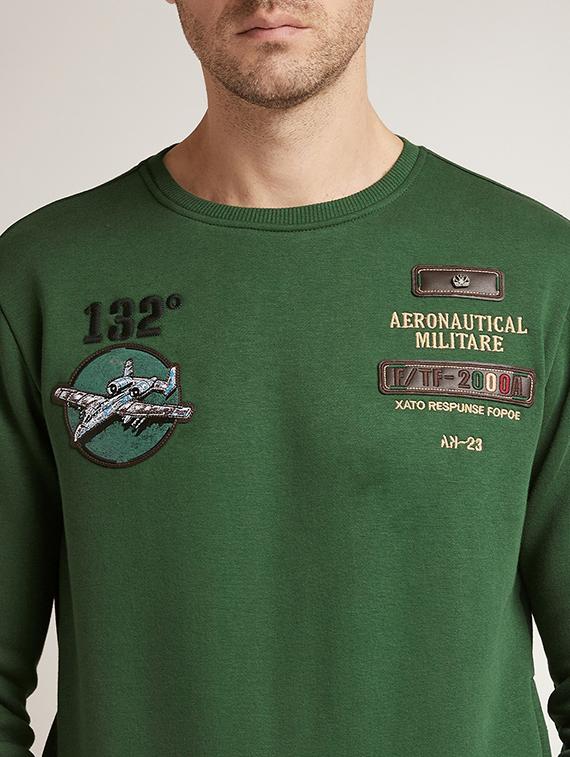 olive green chest print sweatshirt - 17520087 - Zoom Image - 5