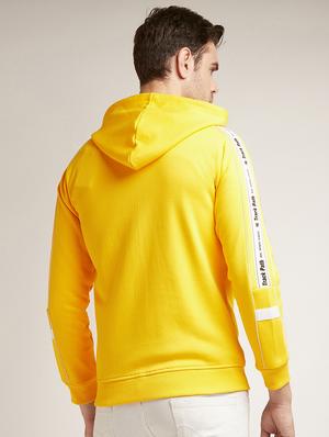 yellow solid taped sweatshirt - 17520091 - Standard Image - 3