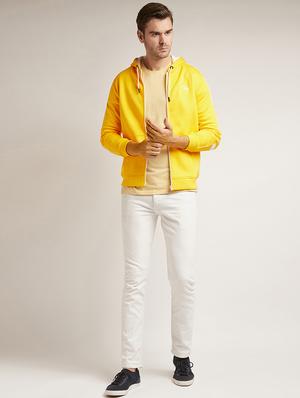 yellow solid taped sweatshirt - 17520091 - Standard Image - 4