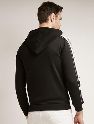black solid taped sweatshirt - 17520092 - Standard Image - 3