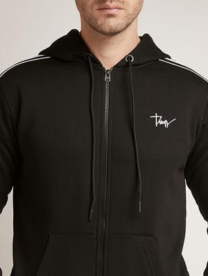 black solid taped sweatshirt - 17520092 - Standard Image - 5