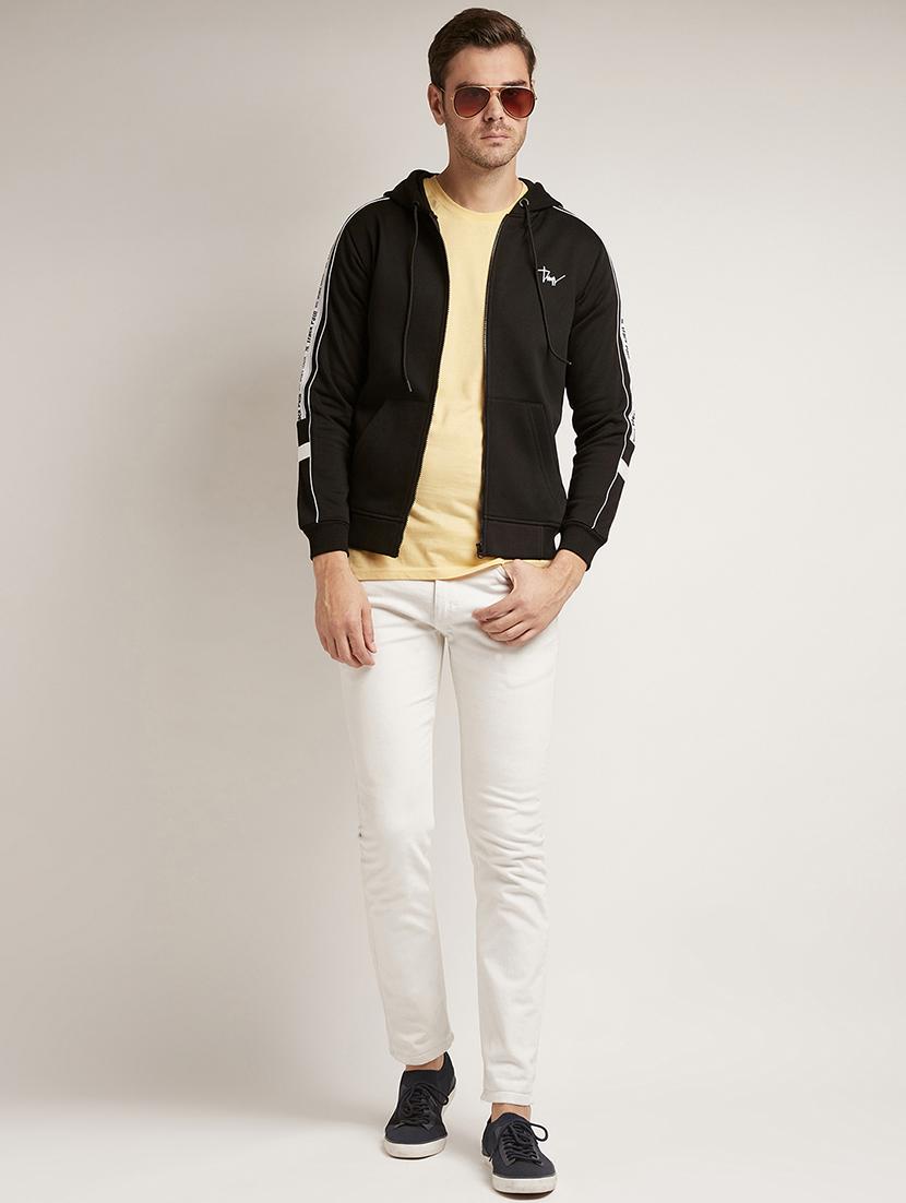 black solid taped sweatshirt - 17520092 - Zoom Image - 4