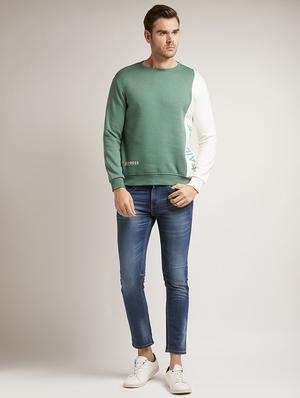 green color block cut & sew sweatshirt - 17520094 - Standard Image - 4