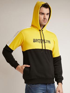 yellow printed cut & sew sweatshirt - 17520095 - Standard Image - 2