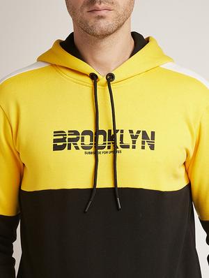 yellow printed cut & sew sweatshirt - 17520095 - Standard Image - 5