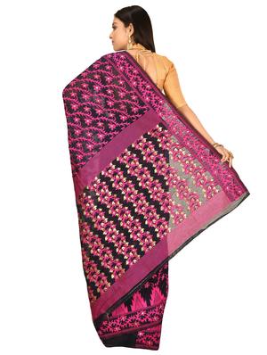 self design jamdani saree - 17520227 - Standard Image - 2