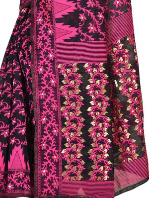 self design jamdani saree - 17520227 - Standard Image - 3