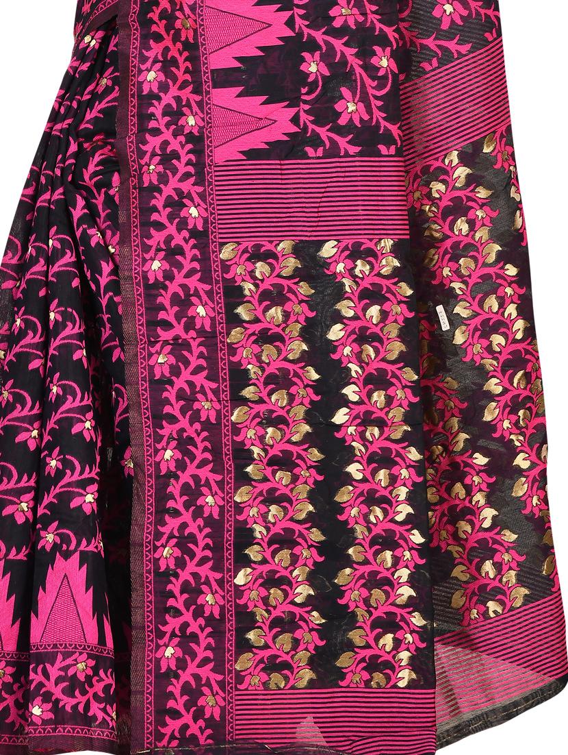 self design jamdani saree - 17520227 - Zoom Image - 3