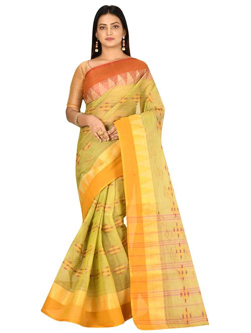 self design tant saree - 17520228 - Standard Image - 1