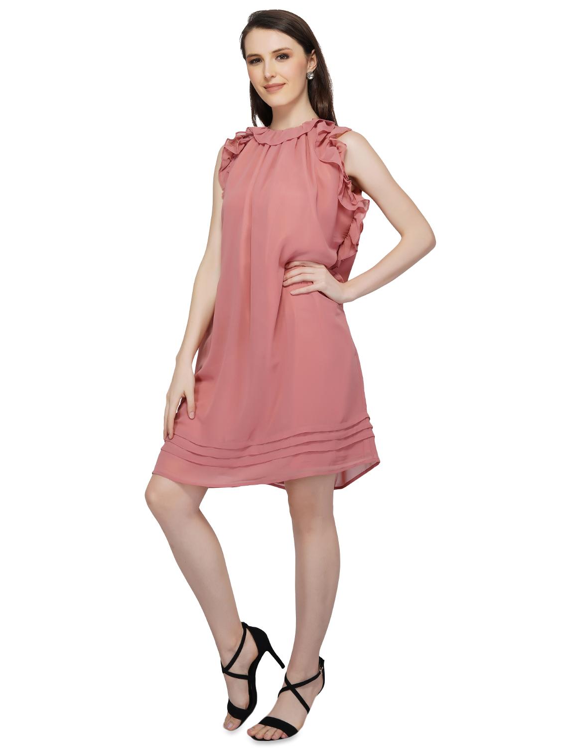 ruffle detail a-line top - 17520339 - Zoom Image - 4