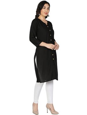 solid straight kurta - 17520437 - Standard Image - 2