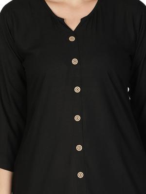 solid straight kurta - 17520437 - Standard Image - 4