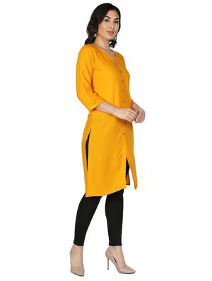 solid straight kurta - 17520441 - Standard Image - 2