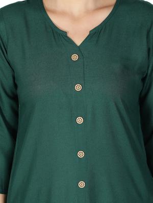 solid straight kurta - 17520444 - Standard Image - 4