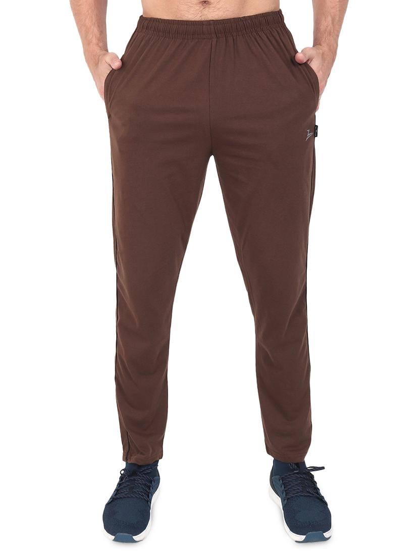 brown side striped full length track pant - 17520471 - Zoom Image - 1