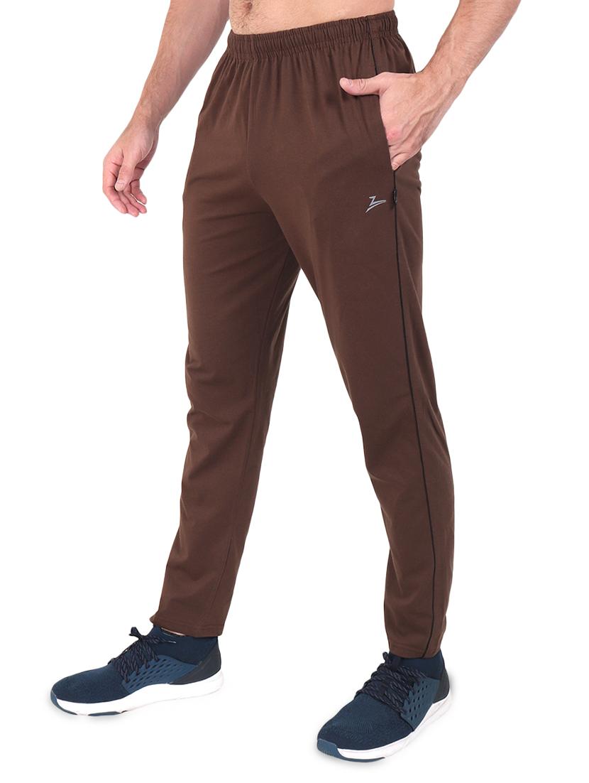 brown side striped full length track pant - 17520471 - Zoom Image - 2