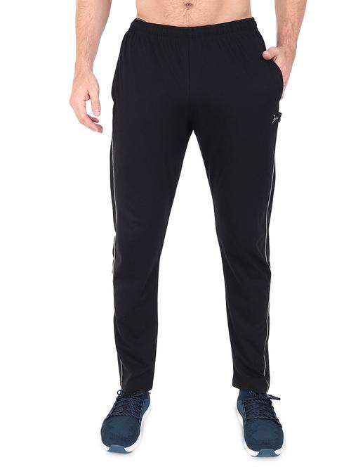 black side striped full length track pant - 17520473 - Standard Image - 1