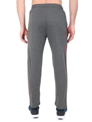 grey side striped full length track pant - 17520477 - Standard Image - 3