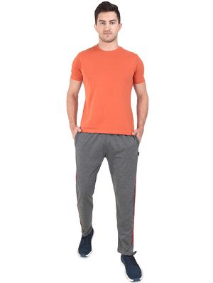 grey side striped full length track pant - 17520477 - Standard Image - 4