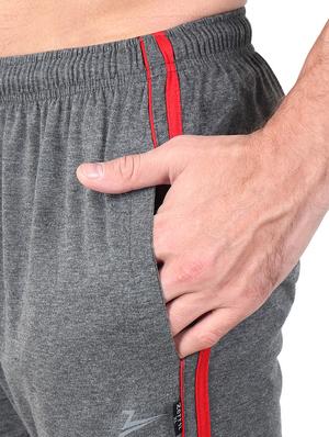 grey side striped full length track pant - 17520477 - Standard Image - 5